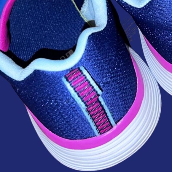 Junior Skechers Go Run 400 V2 Blue/Pink Sneakers Size 4 - Picture 4 of 7